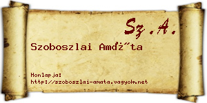 Szoboszlai Amáta névjegykártya